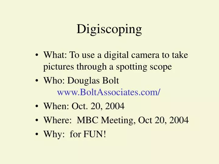 digiscoping
