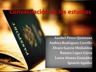 convalidaci n de los estudios