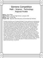 Siemens Competition Math : Science : Technology Regional Finalist - slide 1