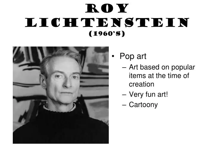 roy lichtenstein 1960 s
