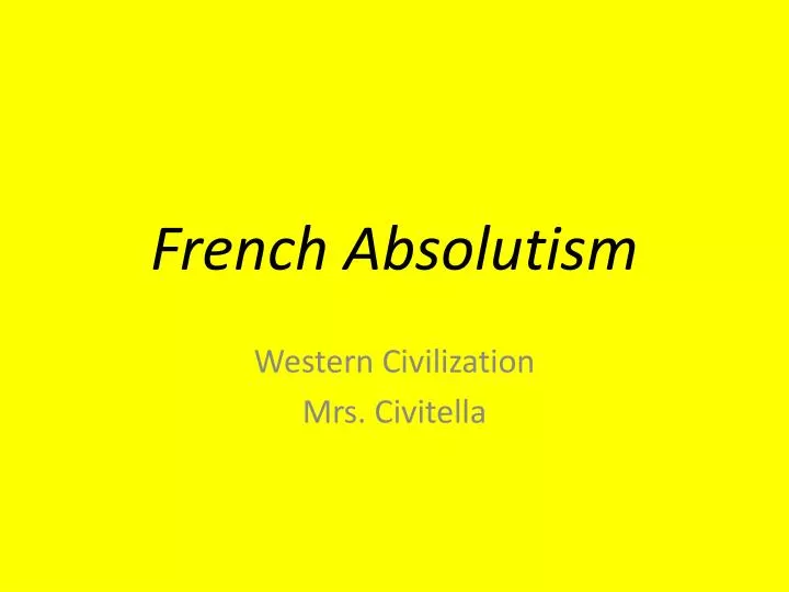 french absolutism
