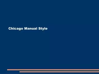 Chicago Manual Style