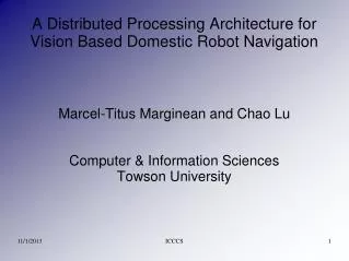 A Distributed Processing Architecture for Vision Based Domestic Robot Navigation