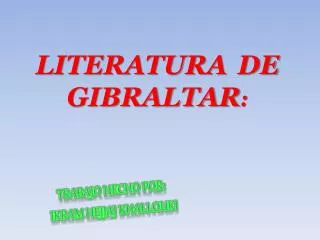 literatura de gibraltar