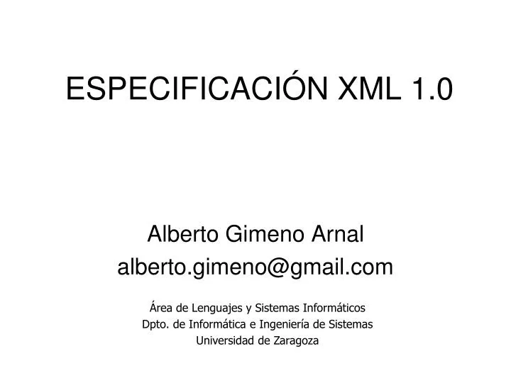 especificaci n xml 1 0