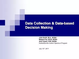 Data Collection &amp; Data-based Decision Making