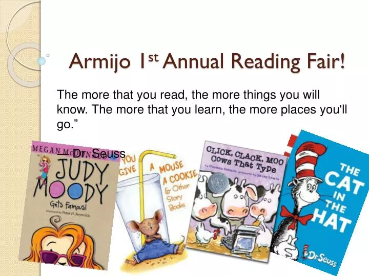 armijo 1 st annual reading fair