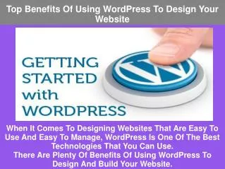 Top Benefits Of Using WordPress To Design Your Website