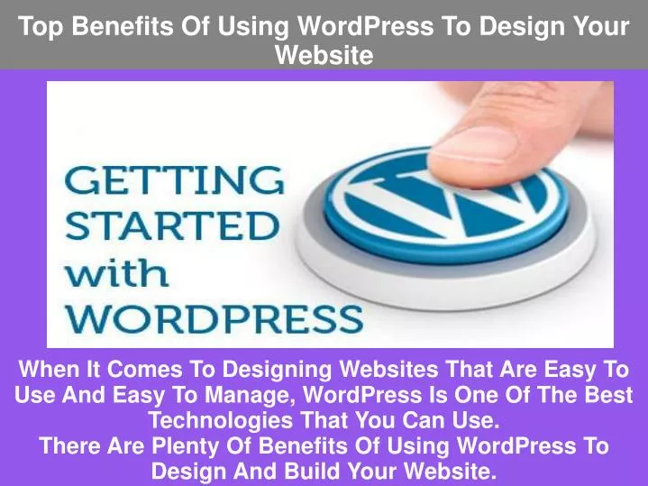 top benefits of using wordpress to design your website