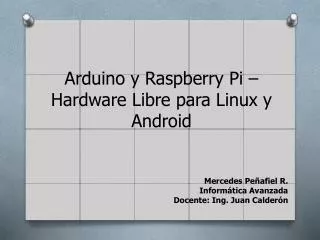 arduino y raspberry pi hardware libre para linux y android
