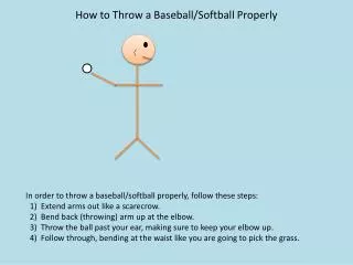 How to Throw a Baseball/Softball Properly