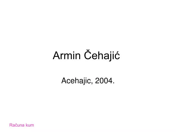 armin ehaji