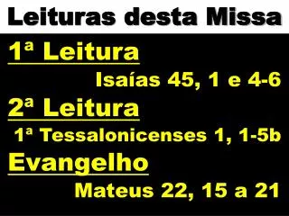 leituras desta missa