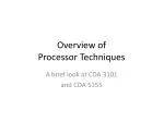 Processor Techniques Overview: Single-Cycle, Multi-Cycle, and Pipelining - slide 1