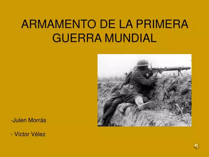 armamento de la primera guerra mundial