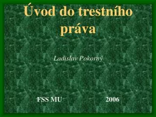 vod do trestn ho pr va