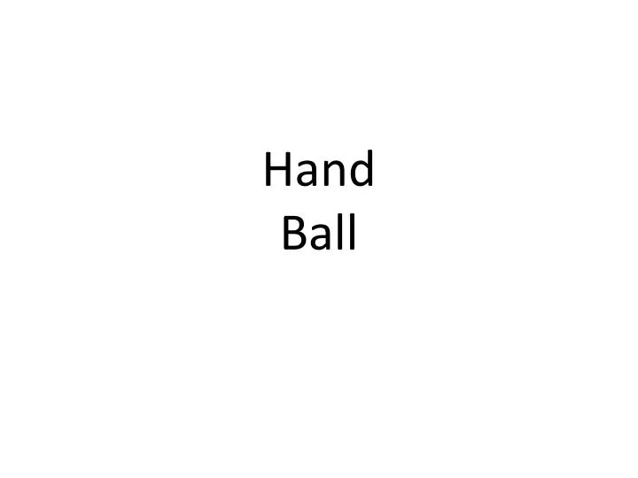hand ball