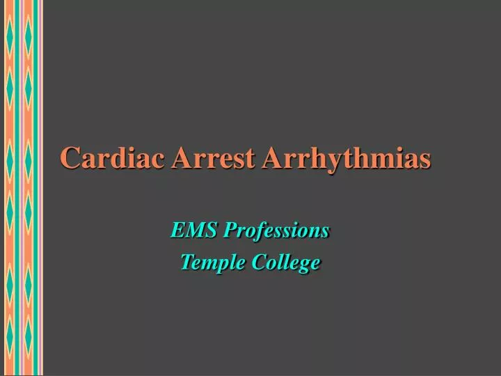 cardiac arrest arrhythmias