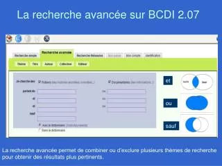 la recherche avanc e sur bcdi 2 07