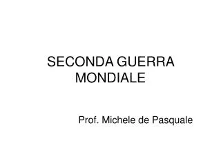 seconda guerra mondiale