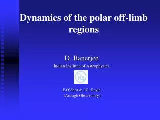Dynamics of the polar off-limb regions