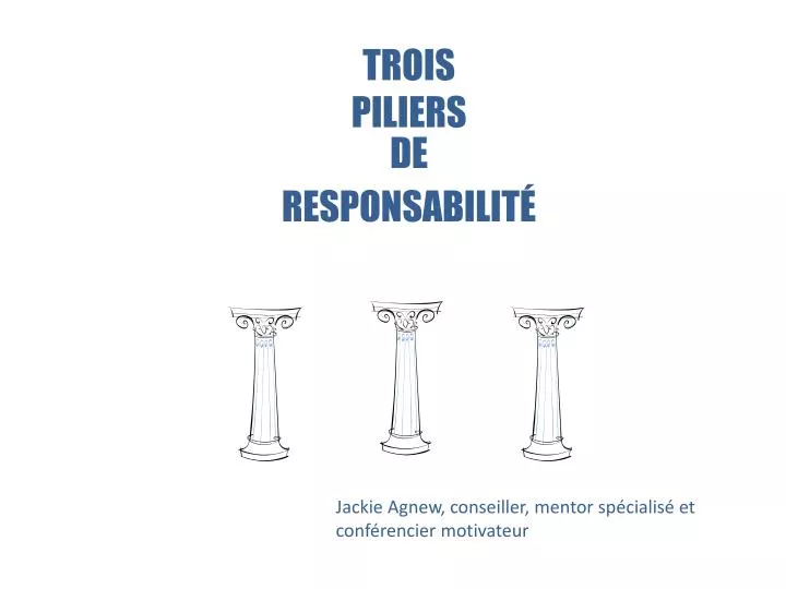 trois piliers de responsabilit