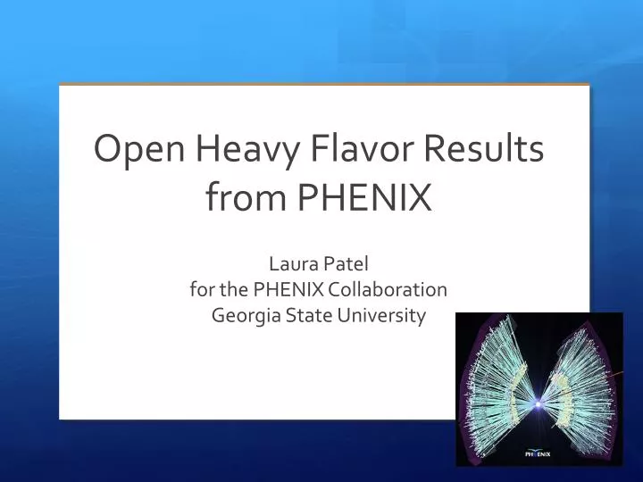 open heavy flavor results from phenix