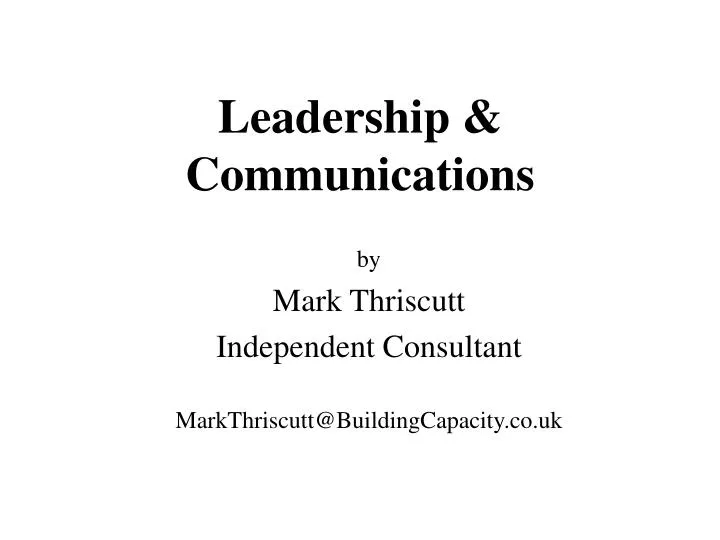 leadership communications