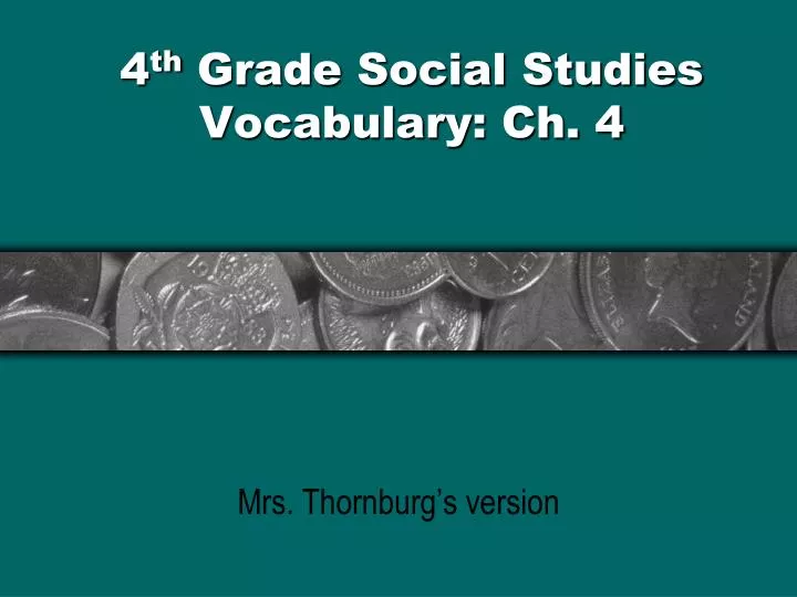 4 th grade social studies vocabulary ch 4