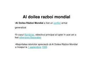 al doilea razboi mondial