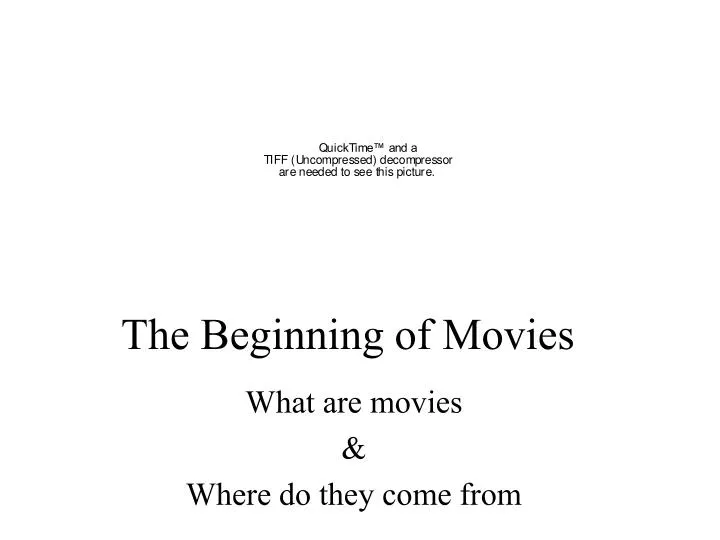 the beginning of movies