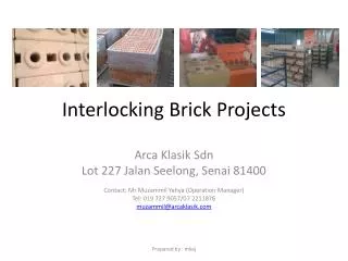 Interlocking Brick Projects