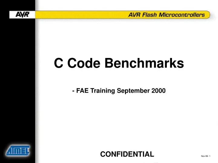 c code benchmarks fae training september 2000