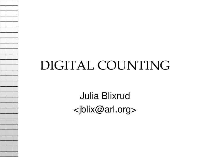 digital counting