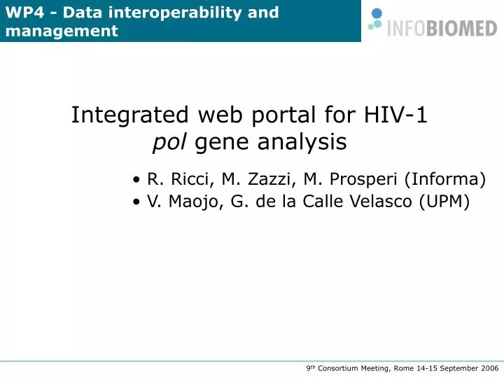 integrated web portal for hiv 1 pol gene analysis