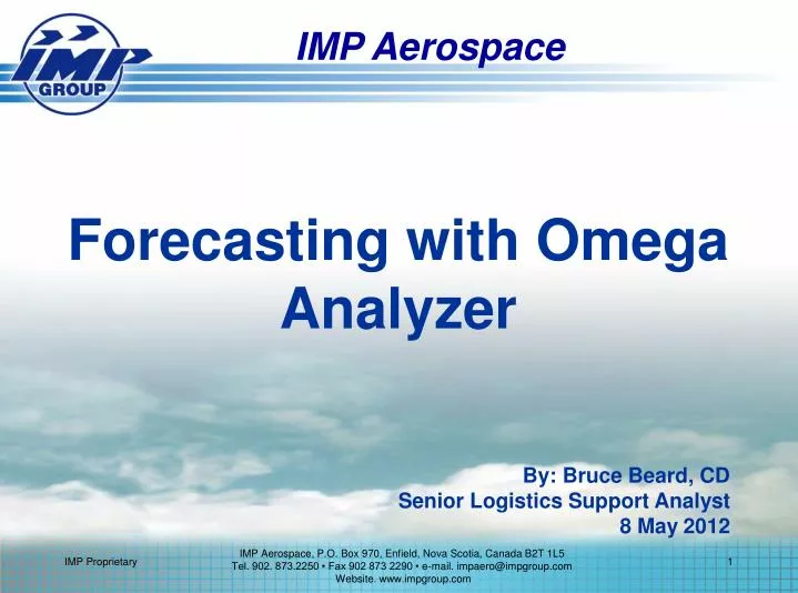 forecasting with omega analyzer