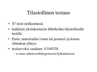 tilastollinen testaus