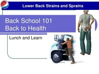 Back School 101 Back to Health