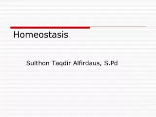 homeostasis