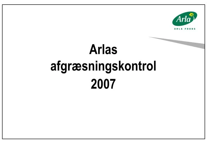 arlas afgr sningskontrol 2007