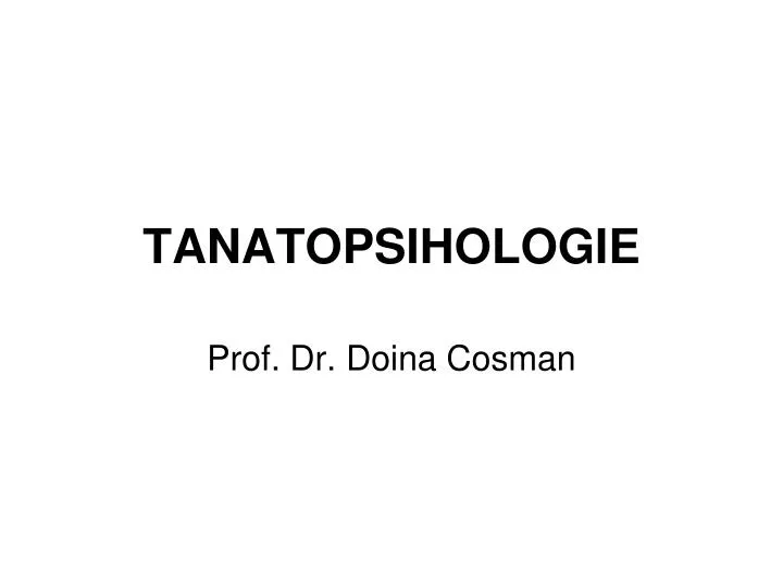 tanatopsihologie