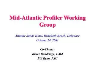 Mid-Atlantic Profiler Working Group
