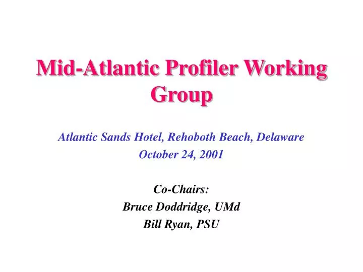 mid atlantic profiler working group