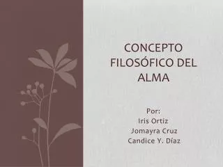 concepto filos fico del alma