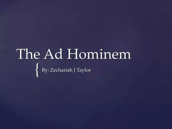 the ad hominem