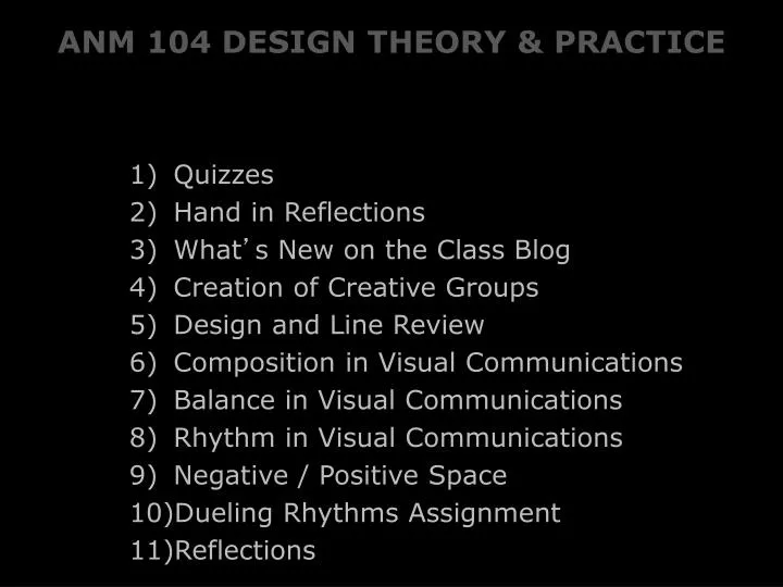 anm 104 design theory practice