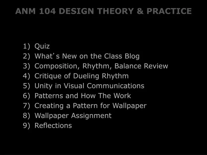 anm 104 design theory practice