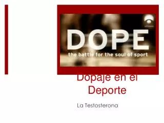 dopaje en el deporte