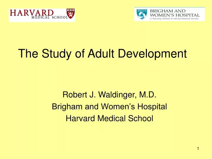 the study of adult development
