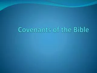 Covenants of the Bible